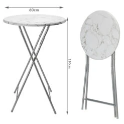 Stehtisch 2er-Set Weiß Marmoroptik Ø60cm Klappbar -Elholly Geschaft 6de91253a3c31a619ebe0beed4682803 de 107835d 12 1