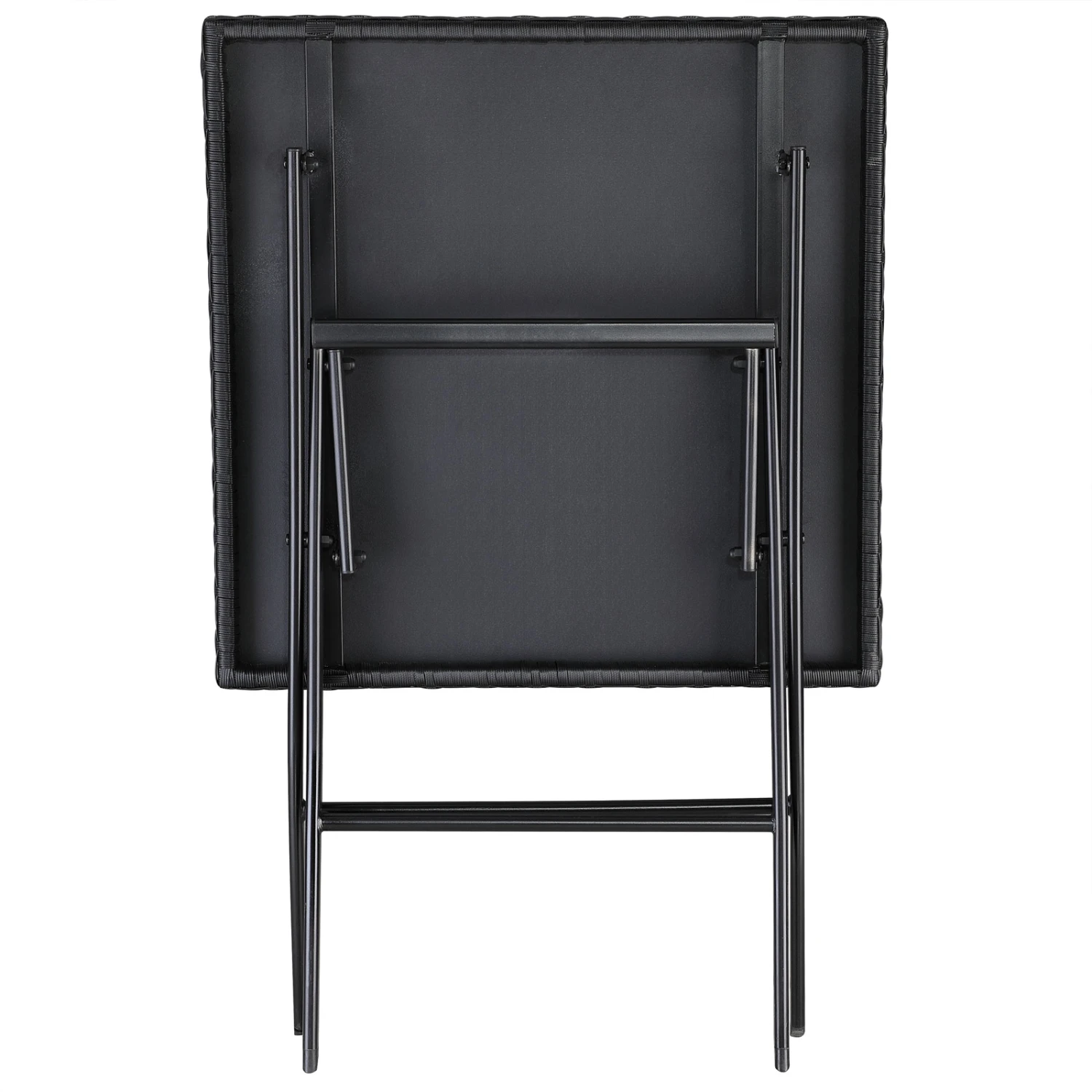 Polyrattan Klapptisch Rom Schwarz 73x63x63cm 8 Polyrattan Klapptisch Rom Schwarz 73x63x63cm – Bild 6