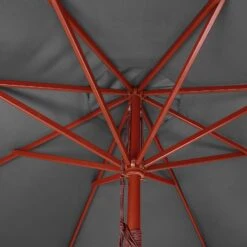 Sonnenschirm Anthrazit Holz Ø330cm UV-Schutz 50+ -Elholly Geschaft 778af5eee15e64d671476836d6a9f923 de 108782d 9 1 1