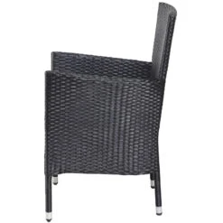 Polyrattan Gartenstuhl 3er-Set Schwarz Stapelbar -Elholly Geschaft 77eaaf17616009e78565293e4bd235d0 de 109139d 9 1 1