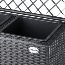 Polyrattan Blumenkasten Mit Rankgitter Schwarz -Elholly Geschaft 7a919946fe19ffef3d162f0ca64124de de 108065d 3 1