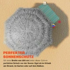 Sonnenschirm Hawaii Hellgrau Ø160cm UV-Schutz 30+ -Elholly Geschaft 81b0a83a5555c10d7ac175d55726f04c 03 109183 on amb web low de 1