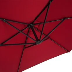 Ampelschirm Rot Alu Ø300cm UV-Schutz 50+ + Abdeckung -Elholly Geschaft 8293919fd2d2a12517a3a6adfc04388a de 104079d 13 1