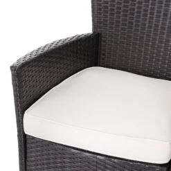 Polyrattan Gartenstuhl 2er-Set Braun/Creme Stapelbar -Elholly Geschaft 88590505741cd4d87180864f4fc98d4e de 109138d 10 3