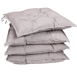 Sitzkissen 4er-Set Creme Meliert 40x40x8cm