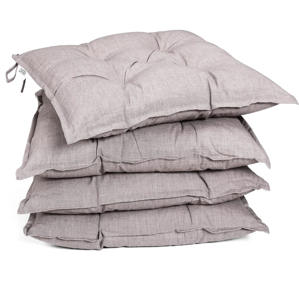 Sitzkissen 4er-Set Creme Meliert 40x40x8cm