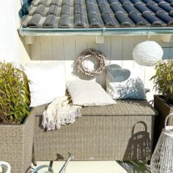 Polyrattan Auflagenbox Creme 122x56x61cm Rollen -Elholly Geschaft 9019f78f00feee1bc7d5973f2737b508 de 106707d 12