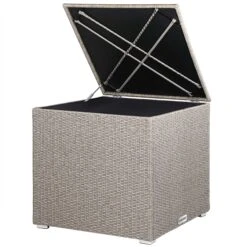 Polyrattan Auflagenbox Creme 318L