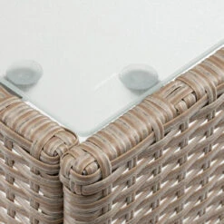 Polyrattan Beistelltisch Grau-Beige 58x58x42cm -Elholly Geschaft 918a24ed061e4d71d682e7ccb2542905 de 108637d 9 1 1