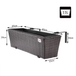 Polyrattan Blumenkasten 4er-Set Braun -Elholly Geschaft 943215f4aaae793935629c4655e612c3 de 108063d 10
