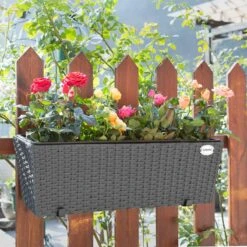 Polyrattan Blumenkasten 4er-Set Schwarz -Elholly Geschaft 957c9ae72a0ee0345319e5bd2e13cafc de 108062g