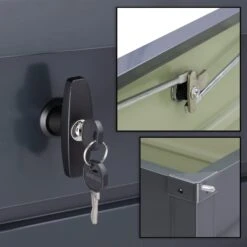 Abschließbare Auflagenbox Anthrazit 360L Metall -Elholly Geschaft 9890878558771295729b95ee56adb6f6 de 108138d 9