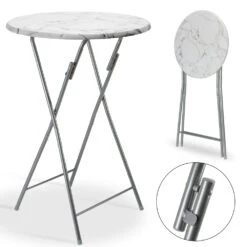 Stehtisch Weiß Marmoroptik Ø60cm Klappbar -Elholly Geschaft 98ac72d05bf7079d500ada830e591ed6 de 107835d 13 1
