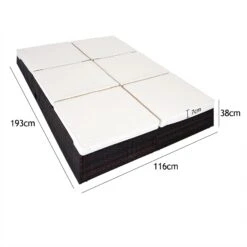 Polyrattan Sonnenliege Braun/Creme 196x116x38cm -Elholly Geschaft 9b5e4d0321bae996706f4ed0b0bbd669 de 992873d 2