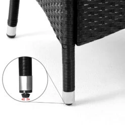 Polyrattan Gartenstuhl 3er-Set Schwarz Stapelbar -Elholly Geschaft 9e995bda36f47011fd9421b901dbb52b de 994884d 36 1 1