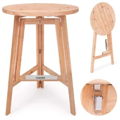 Stehtisch Massivholz Ø80cm Klappbar -Elholly Geschaft a344475680fe508b368065de3dfb8487 12