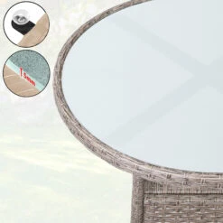 Polyrattan Tisch Creme Ø80cm -Elholly Geschaft aa331fb2f07838e0e1feea90de4c3ad4 de 108000d 8 1