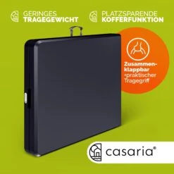 Klapptisch Anthrazit Kunststoff 183x75x73cm -Elholly Geschaft aed7bf0b6e9fe5cf4bcc45b7ef5387f7 55