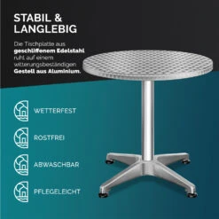 Stehtisch Silber Alu Ø60cm Höhenverstellbar -Elholly Geschaft b21fe0849c0d947e997e12383ab38ed8 3 low