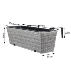 Polyrattan Blumenkasten 2er-Set Grau -Elholly Geschaft b3b8dc62592a0db459caa8df737b3072 de 108646d 8