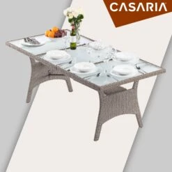 Polyrattan Gartentisch Takeo Creme 190x90x74cm Glas 17 Polyrattan Gartentisch Takeo Creme 190x90x74cm Glas -Elholly Geschaft b6da71f306ac5d28f4f71d1550ae84dc de 995694d 04 1