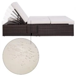 Polyrattan Sonnenliege Braun/Creme 196x116x38cm -Elholly Geschaft bada2a9d32da3c9c7af3fd298a233501 de 992873d 5
