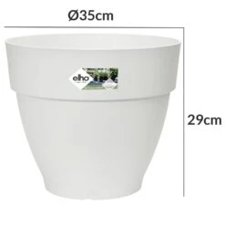 Elho Blumentopf Weiß 35x29cm 18,2L -Elholly Geschaft bb7876ac8d8f4b20277610a21a5a53dd de 193671d 1 1