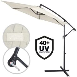 Ampelschirm Creme Alu Ø330cm UV-Schutz 50+ -Elholly Geschaft c00c7d25031e0e62efe46c3001b0fa85 de 104085g 3