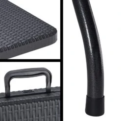 Gartentisch Schwarz Rattan-Look 180x75x73cm Klappbar -Elholly Geschaft c254dba191390f4886f0653b11e24145 de 107144d 7 1