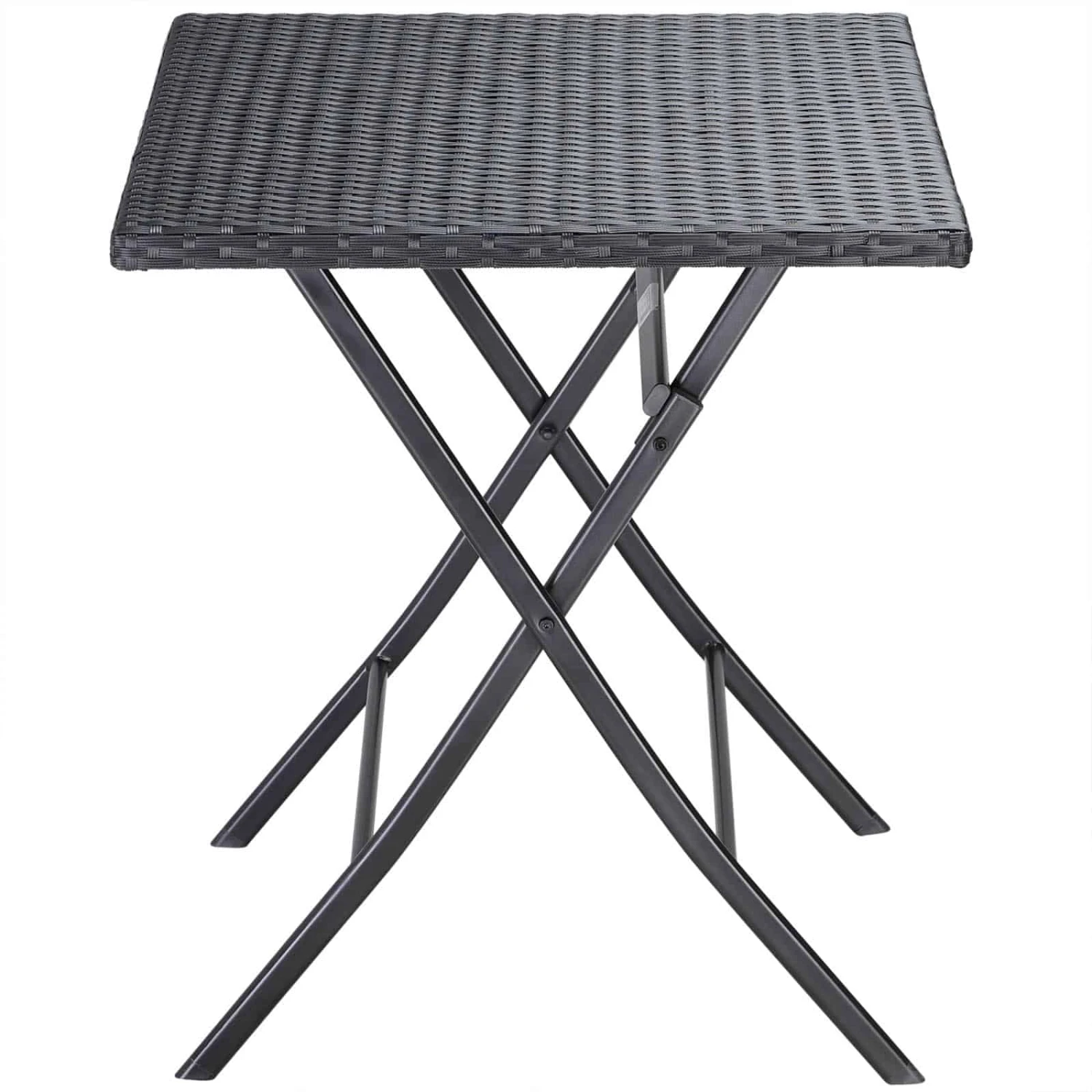 Polyrattan Klapptisch Rom Schwarz 73x63x63cm 9 Polyrattan Klapptisch Rom Schwarz 73x63x63cm – Bild 7