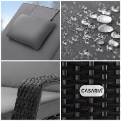 Polyrattan Sonnenliege Schwarz/Anthrazit 193x90x43cm -Elholly Geschaft c8459033f7c12b22e1c6b90adda77ccb de 995628d 04 1