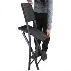 Polyrattan Klappstuhl Rom 4er-Set Schwarz -Elholly Geschaft cbd2fa62da520646f25923f5b0e7763b de 108668d 2 1