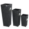 Polyrattan Blumentopf 3er-Set Schwarz -Elholly Geschaft cc4180251435f2c542e22d2e3d252764 a de 106644g20 3