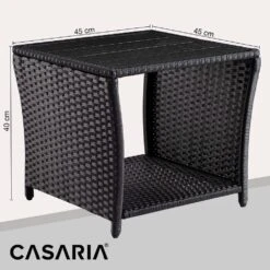 Polyrattan Beistelltisch Vedis Schwarz 45x45x40cm -Elholly Geschaft d45659a89dc014a16588589753db76a1 de 109508d 01 1 1