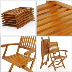 Gartenstühle Boston 6er-Set Akazienholz Klappbar -Elholly Geschaft d46e254a69be543a995ebadcaa22bf7e de 990561d 11 1