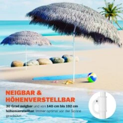 Sonnenschirm Hawaii Hellgrau Ø160cm UV-Schutz 30+ -Elholly Geschaft d85453ddf5e91cce2283829d9c768cc5 02 109183 on amb web low de 1