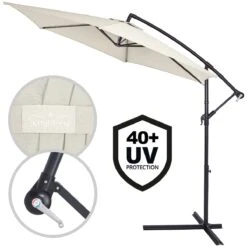 Ampelschirm Creme Alu Ø300cm UV-Schutz 50+ + Abdeckung -Elholly Geschaft df4f4017d6b5f4f7723ee8e05986f5c6 de 104078g 1 1 1