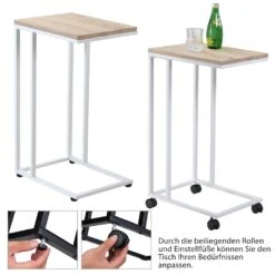 Beistelltisch Weiß 50x35x65/70cm Mit Rollen -Elholly Geschaft e21047ad808b28a661474d8f3eaaf6c9 de 108648d 9 1