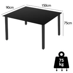 Gartentisch Bern Anthrazit Alu 150x90x75cm -Elholly Geschaft e3a9e9aba649d8abd4876ed914cb138b de 995777d 7 1
