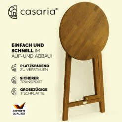 Stehtisch Akazienholz Ø80cm Klappbar -Elholly Geschaft e5230cd3bead6ba483a0e9d94516a505 7