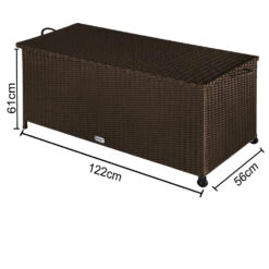 Polyrattan Auflagenbox Braun 122x56x61cm Rollen -Elholly Geschaft ea7315cbe3e53fa1d9c22d477fe7e205 de 103761d 5 1