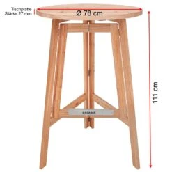 Stehtisch Massivholz Ø80cm Klappbar -Elholly Geschaft ed5fc20abf42f3887b6f6a3b03af57b6 9