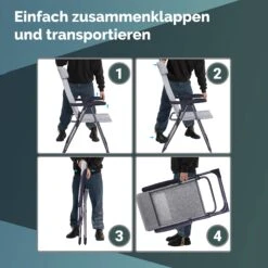 Gartenstuhl 4er-Set Grau Meliert Alu Klappbar -Elholly Geschaft eea9c0b6ddee757d4f0f64074142d487 04 109583 on dts amz high de 1