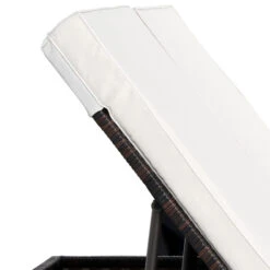 Polyrattan Sonnenliege Braun/Creme 196x116x38cm -Elholly Geschaft f23e14693cb46944030bad403370534b de 991033d 10