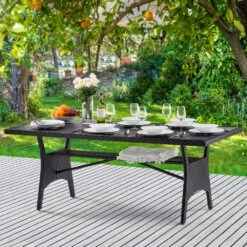 Polyrattan Gartentisch Takeo Schwarz 190x90x75cm WPC -Elholly Geschaft f3c2c3bb6e2e431c0ce30c1fa4447b14 de 993347d 18 1