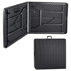 Gartentisch Schwarz Rattan-Look 180x75x73cm Klappbar -Elholly Geschaft f58f7494646a79771990123294810a4a de 107144d 4 1