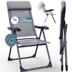 Gartenstuhl 2er-Set Grau Alu Klappbar -Elholly Geschaft f5d429bb47f897e9f9dc738f9c6986ca 01 1 109580 on fs m amz high de 1