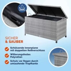 Polyrattan Auflagenbox Grau 122x56x61cm Mit Rollen -Elholly Geschaft f79d9e58affd9327582700172a021ac0 03 108641 on dts web low de