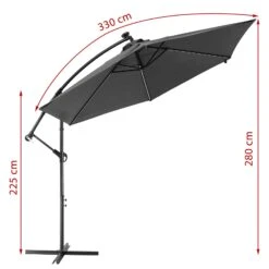 LED Solar Ampelschirm Mali Anthrazit Ø330cm -Elholly Geschaft f7fce9e89d3fe283583776a473ea32c5 de 107013d 17 1 1