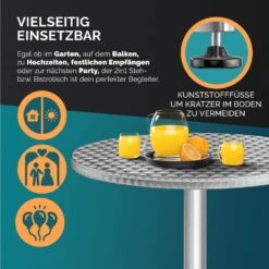 Stehtisch 2er-Set Silber Alu Ø60cm Höhenverstellbar -Elholly Geschaft fa4253cc2b4a6e39e2fa11ca9c83f303 06 990277 on dts web low de 1